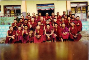 Monks in Sermey Tsangpa Khangtsen in 1991